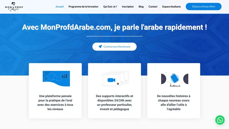 Ancien site Mon Prof d'Arabe